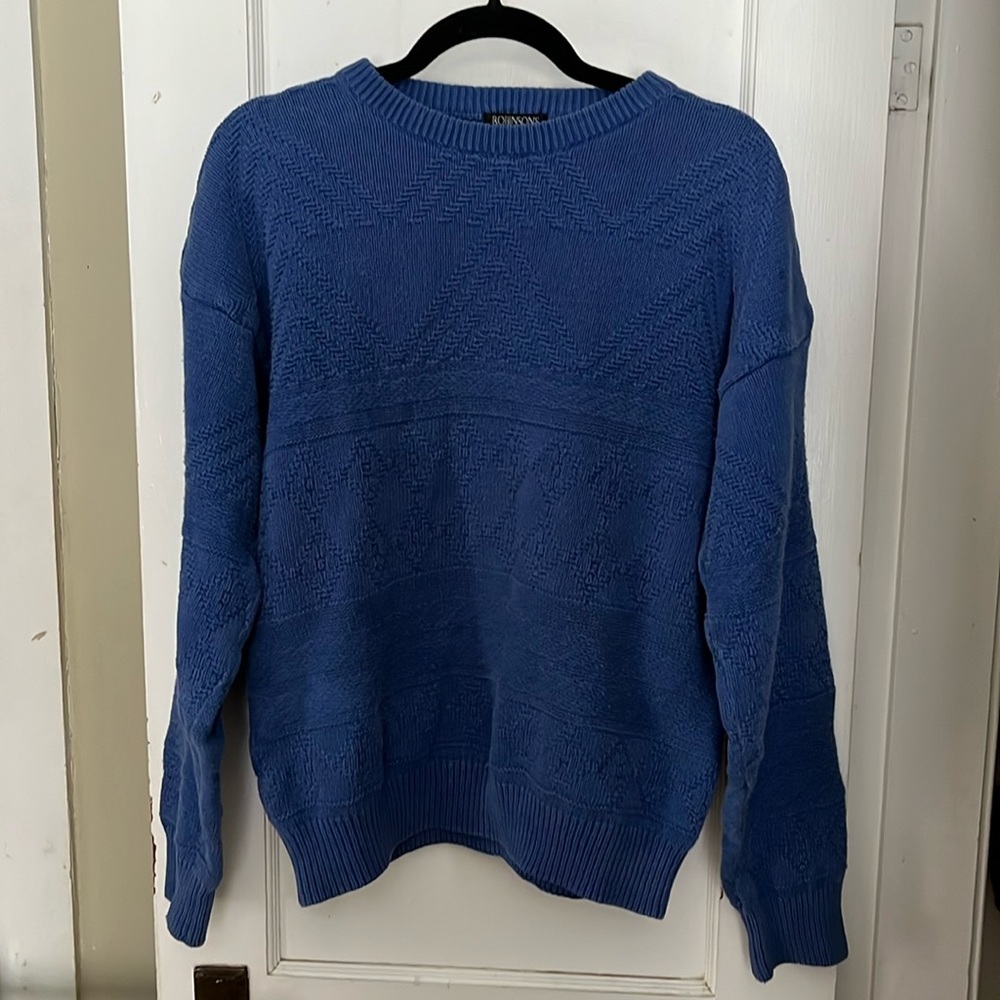 Men’s Vintage Blue sweater, size large